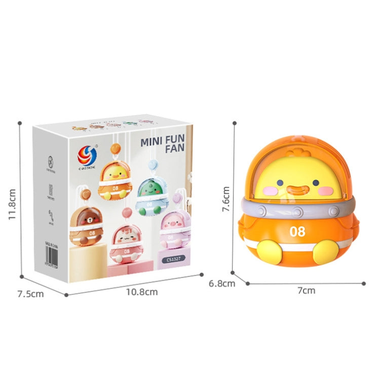 CS1327 Small USB Charging Cartoon Hanging Neck Fan Portable Leafless Silent Mini Fan(Bear) - Electric Fans by PMC TechLife | Online Shopping South Africa | PMC TechLife | Buy Now Pay Later Mobicred