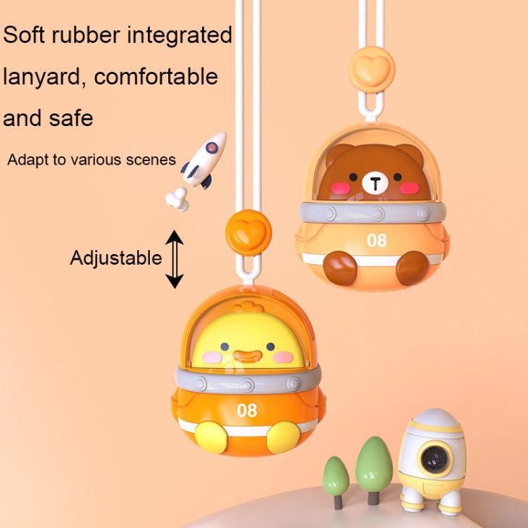 CS1327 Small USB Charging Cartoon Hanging Neck Fan Portable Leafless Silent Mini Fan(Bear) - Electric Fans by PMC TechLife | Online Shopping South Africa | PMC TechLife | Buy Now Pay Later Mobicred