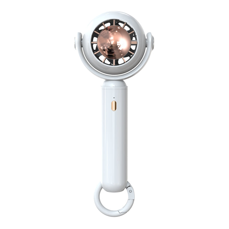 YL-005 Small Outdoor Handheld Fan with Carabiner Desktop Portable Mini Fan(White) - Electric Fans by PMC TechLife | Online Shopping South Africa | PMC TechLife | Buy Now Pay Later Mobicred