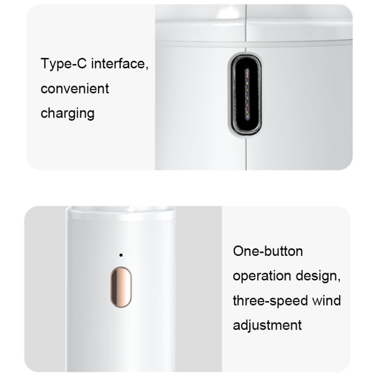 YL-005 Small Outdoor Handheld Fan with Carabiner Desktop Portable Mini Fan(White) - Electric Fans by PMC TechLife | Online Shopping South Africa | PMC TechLife | Buy Now Pay Later Mobicred