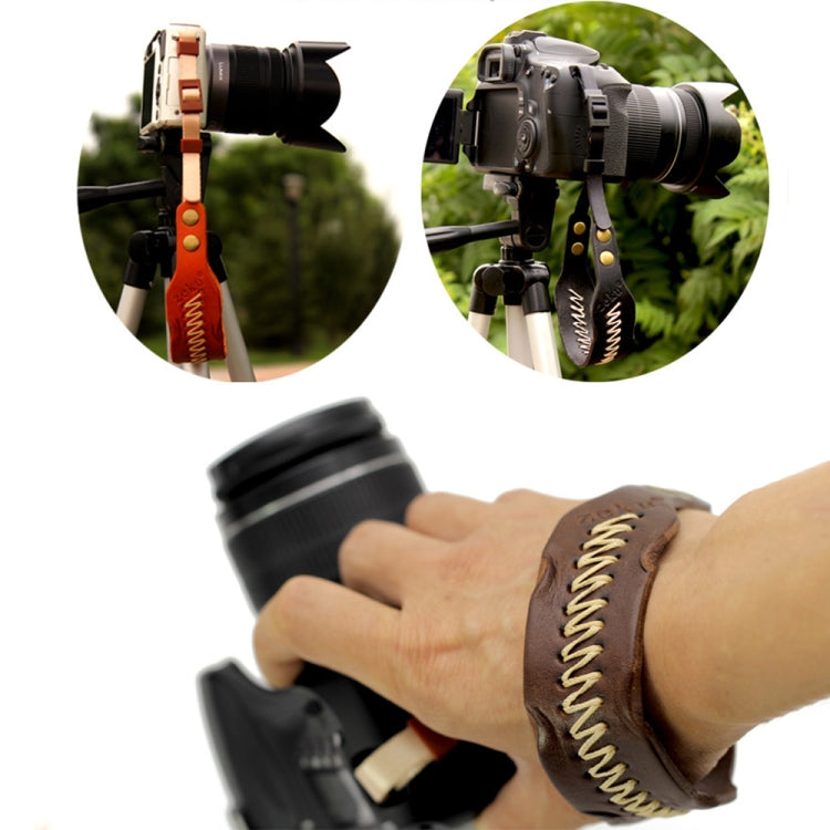 Zeku Retro Leather SLR Wristband Anti-drop Camera Wrist Strap without Camera(Brown) - Camera Strap by PMC TechLife | Online Shopping South Africa | PMC TechLife | Buy Now Pay Later Mobicred