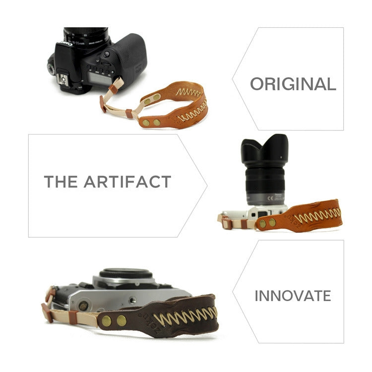 Zeku Retro Leather SLR Wristband Anti-drop Camera Wrist Strap without Camera(Black) - Camera Strap by PMC TechLife | Online Shopping South Africa | PMC TechLife | Buy Now Pay Later Mobicred