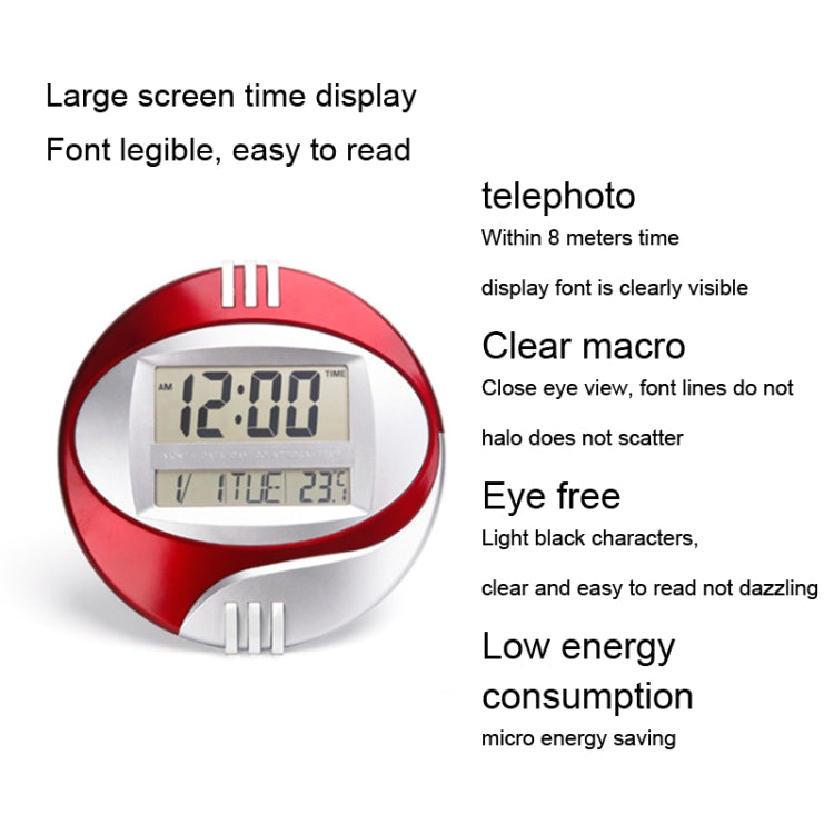 3885N Modern Silent Electronic Clock LCD Large Character Clock(Blue) - Wall Clock by PMc TechLife | Online Shopping South Africa | PMc TechLife | Buy Now Pay Later Mobicred