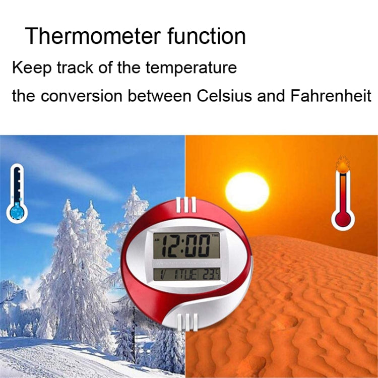 3885N Modern Silent Electronic Clock LCD Large Character Clock(Red) - Wall Clock by PMc TechLife | Online Shopping South Africa | PMc TechLife | Buy Now Pay Later Mobicred