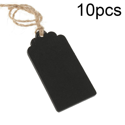 10pcs/Set Mini Hanging Wooden Message Board Home Holiday Decor Lanyard Chalkboard(Arched) - Message Boards by PMC Jewellery | Online Shopping South Africa | PMC Jewellery
