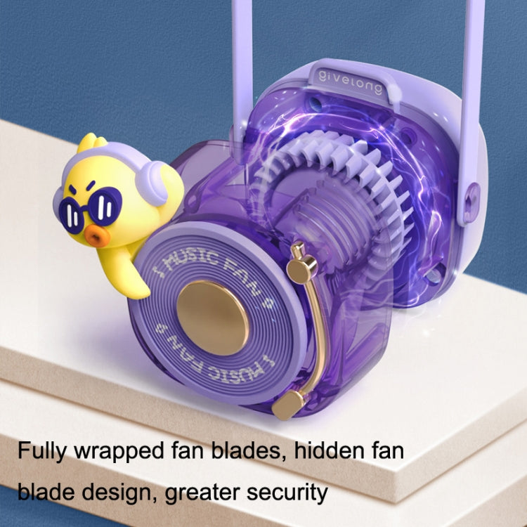GL120-123 Hanging Neck Fan Summer Handheld USB Portable Mini Fan(Blue) - Electric Fans by PMC TechLife | Online Shopping South Africa | PMC TechLife | Buy Now Pay Later Mobicred