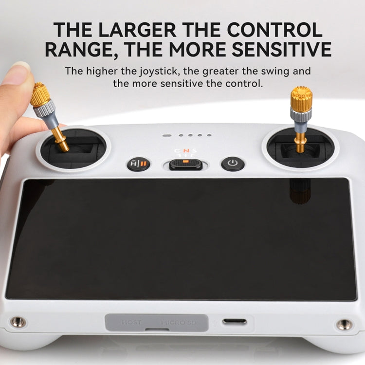 For DJI Mini 3 Pro RCSTQ Aluminum Alloy Two Color Telescopic Joystick With Screen Remote Control Thumb Operation Rod(As Show) - Other by RCSTQ | Online Shopping South Africa | PMC TechLife | Buy Now Pay Later Mobicred