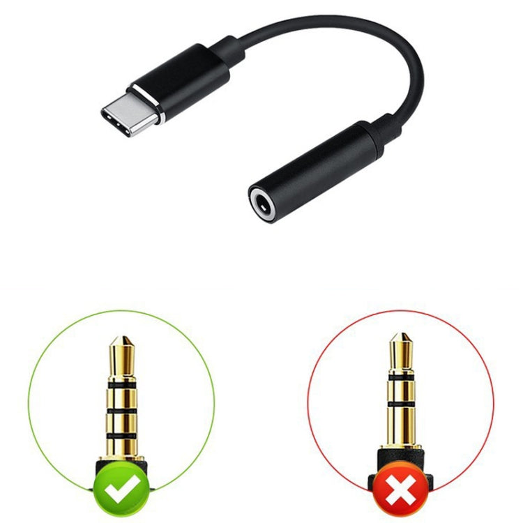 RCSTQ for DJI Action 2 Type-C/USB-C to 3.5mm Audio Conversion Cable(Black) -  by RCSTQ | Online Shopping South Africa | PMC Jewellery | Buy Now Pay Later Mobicred