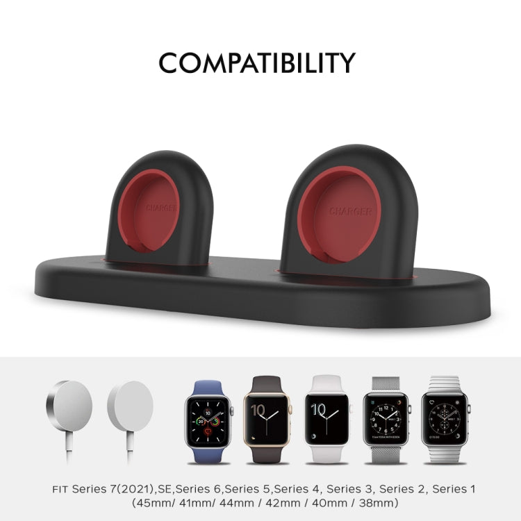 For Apple Watch / Earphone AhaStyle PT116 Universal Plastic Stand Dual Charging Storage Base(Pink) - free shipping - PMC TechLife - Order now!