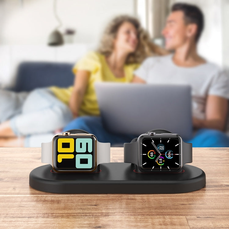 For Apple Watch / Earphone AhaStyle PT116 Universal Plastic Stand Dual Charging Storage Base(Pink) - free shipping - PMC TechLife - Order now!