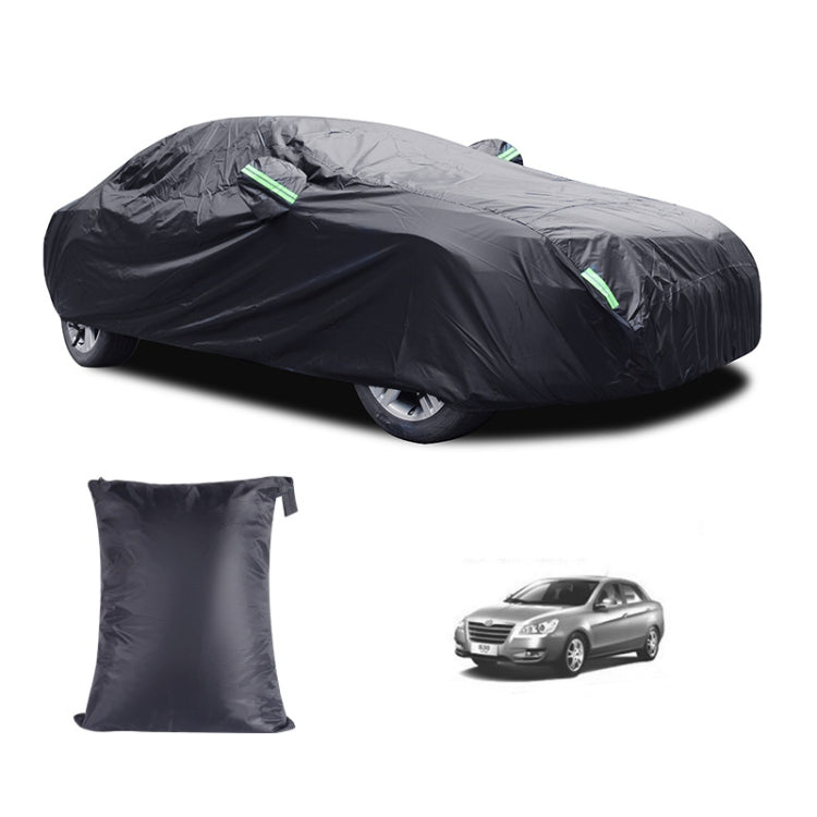 190T Silver Coated Cloth Car Rain Sun Protection Car Cover with Reflective Strip, Size: M - PE Material by PMC Jewellery | Online Shopping South Africa | PMC Jewellery | Buy Now Pay Later Mobicred