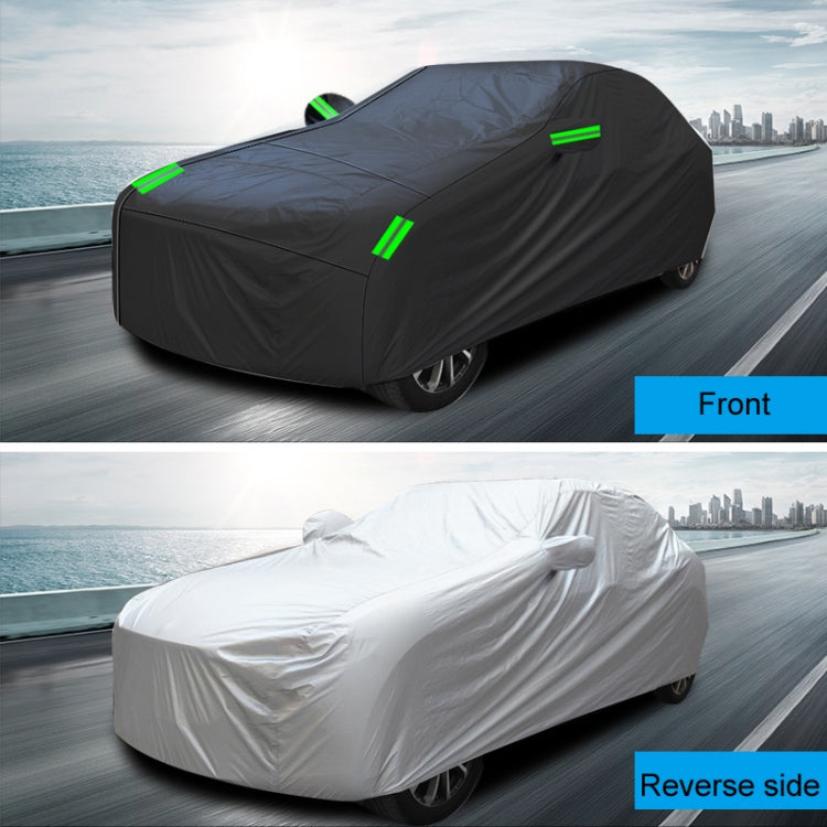 190T Silver Coated Cloth Car Rain Sun Protection Car Cover with Reflective Strip, Size: S - PE Material by PMC TechLife | Online Shopping South Africa | PMC TechLife | Buy Now Pay Later Mobicred