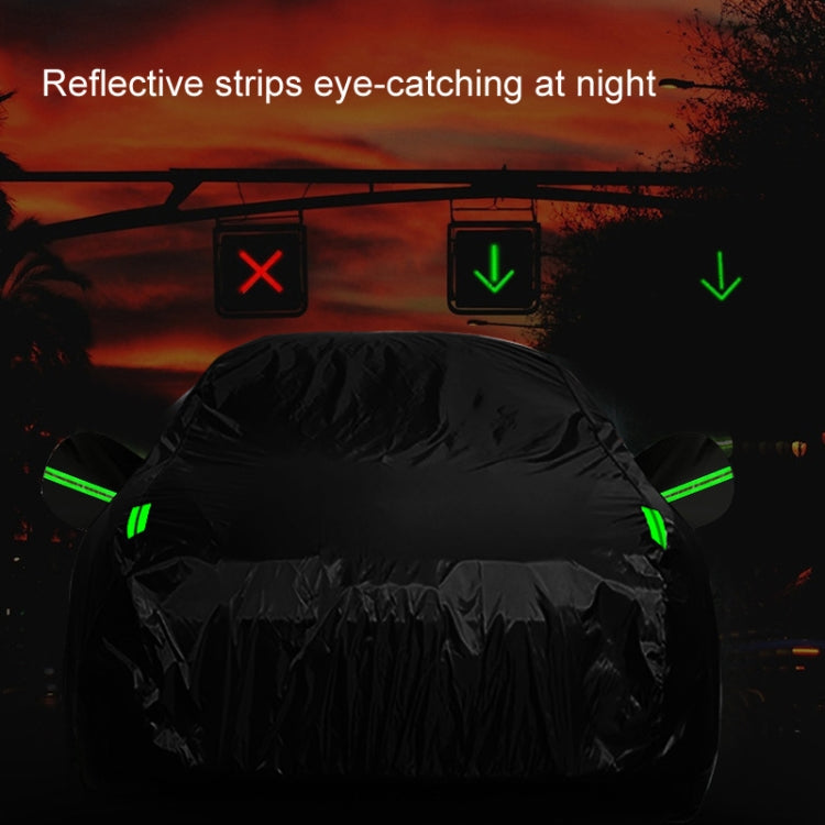 190T Silver Coated Cloth Car Rain Sun Protection Car Cover with Reflective Strip, Size: XL - PE Material by PMC TechLife | Online Shopping South Africa | PMC TechLife | Buy Now Pay Later Mobicred