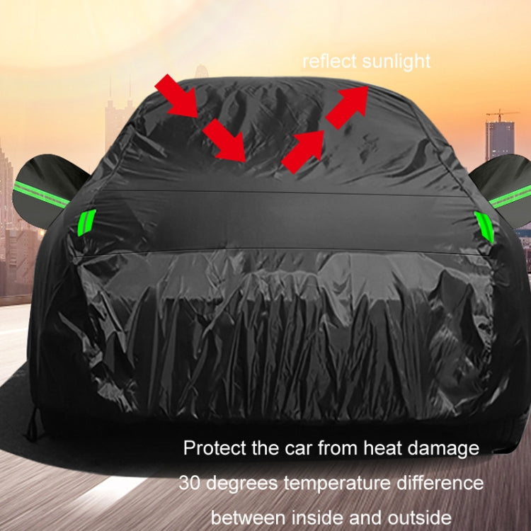 190T Silver Coated Cloth Car Rain Sun Protection Car Cover with Reflective Strip, Size: Y-XL - PE Material by PMC TechLife | Online Shopping South Africa | PMC TechLife | Buy Now Pay Later Mobicred