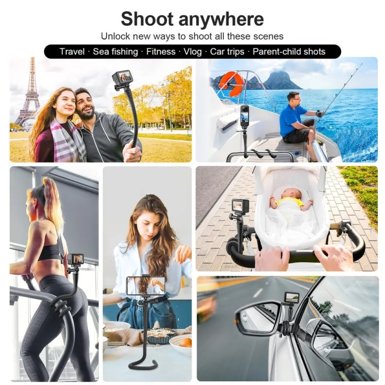 TELESIN Flexible Mount Bracket Octopus Tripod For Mini Action Camera and Mobile Phone,Spec: With Phone Clip Kit - Holder by TELESIN | Online Shopping South Africa | PMC Jewellery | Buy Now Pay Later Mobicred