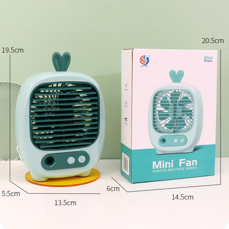 1315 Spray Humidification Hydrating Cartoon Fan USB Charging Desktop Fan(Deer Pink) - Electric Fans by PMC TechLife | Online Shopping South Africa | PMC TechLife | Buy Now Pay Later Mobicred