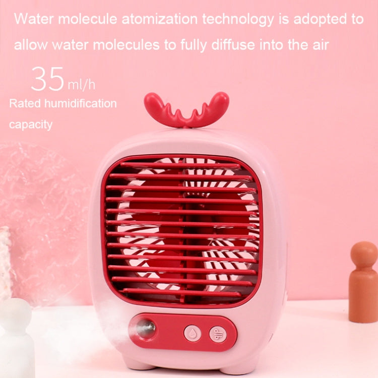 1315 Spray Humidification Hydrating Cartoon Fan USB Charging Desktop Fan(Bunny Blue) - Electric Fans by PMC TechLife | Online Shopping South Africa | PMC TechLife | Buy Now Pay Later Mobicred