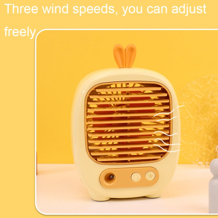 1315 Spray Humidification Hydrating Cartoon Fan USB Charging Desktop Fan(Bunny Pink) - Electric Fans by PMC TechLife | Online Shopping South Africa | PMC TechLife | Buy Now Pay Later Mobicred