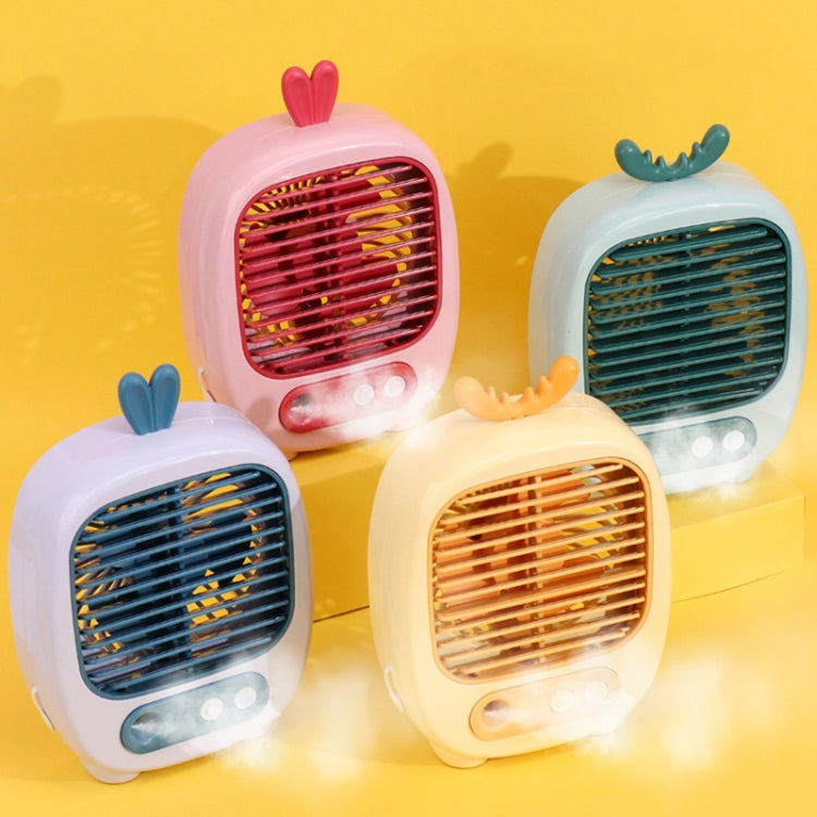 1315 Spray Humidification Hydrating Cartoon Fan USB Charging Desktop Fan(Bunny Yellow) - Electric Fans by PMC TechLife | Online Shopping South Africa | PMC TechLife | Buy Now Pay Later Mobicred