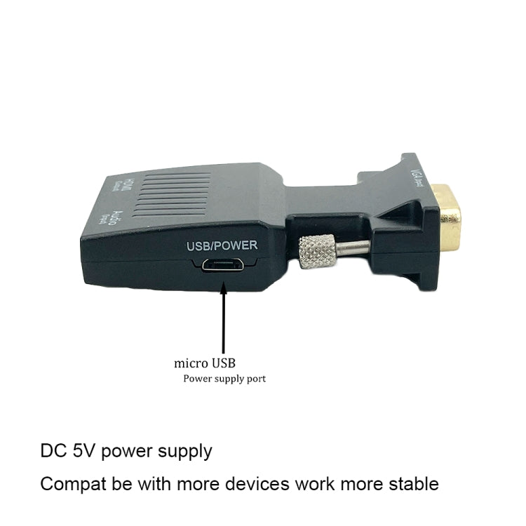 VGA to HDMI Projector HDMI Adapter With Audio Cable Computer HD Converter - Adapter by PMC Jewellery | Online Shopping South Africa | PMC Jewellery | Buy Now Pay Later Mobicred