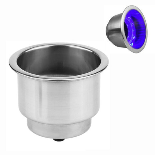 15LED Stainless Steel Cup Holder Yacht RV Modification(Blue) - Marine Accessories & Parts by PMC Jewellery | Online Shopping South Africa | PMC Jewellery | Buy Now Pay Later Mobicred