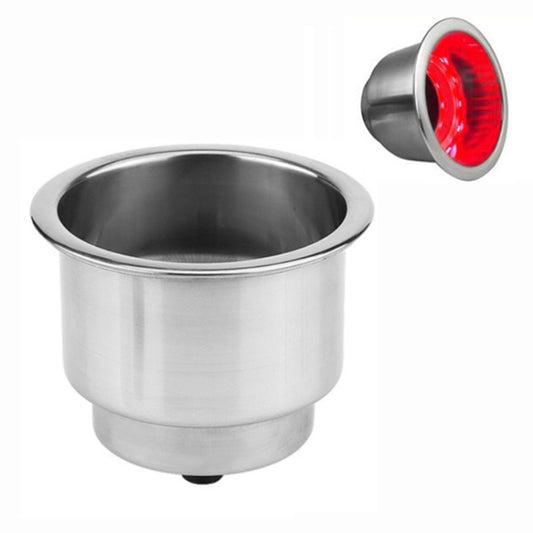 15LED Stainless Steel Cup Holder Yacht RV Modification(Red) - Marine Accessories & Parts by PMC Jewellery | Online Shopping South Africa | PMC Jewellery | Buy Now Pay Later Mobicred