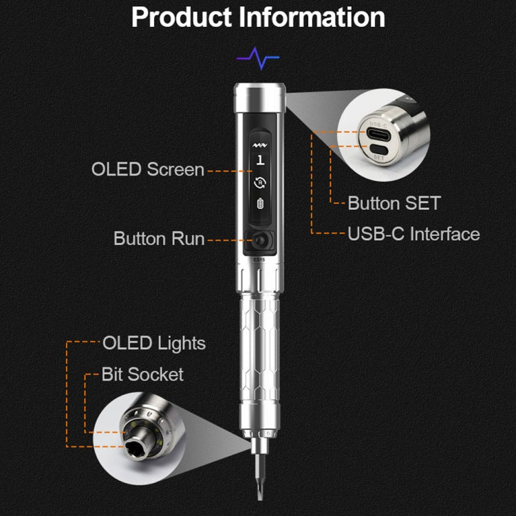 MINIWARE ES15 Electric Screwdriver Repair Tool Dismantling Screw Batch - free shipping - PMC TechLife - Order now!