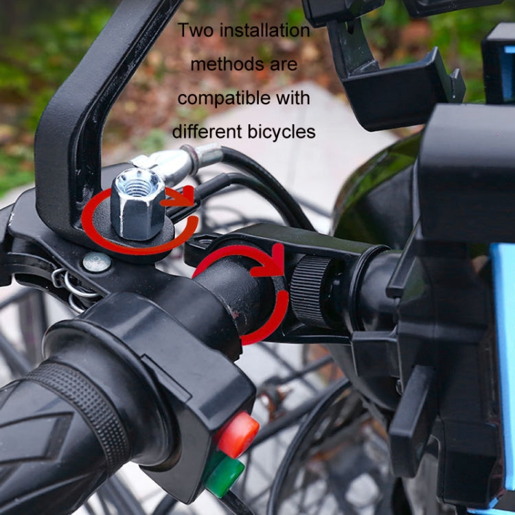 Electric Bike Motorcycle Bicycle Riding Shockproof Navigation Bracket, Color: Black For Handlebar - Holders by PMC TechLife | Online Shopping South Africa | PMC TechLife | Buy Now Pay Later Mobicred