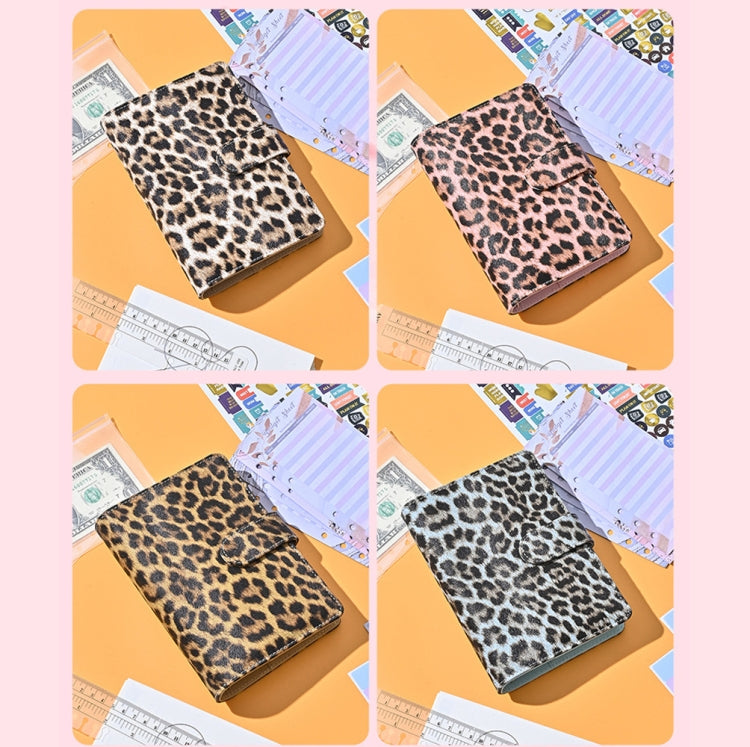 A6 Leopard Print Cash Budget Notebook  Loose Leaf Financial Management Notepad(Beige Brown) - Notebooks by PMC Jewellery | Online Shopping South Africa | PMC Jewellery