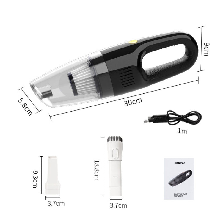 SUITU ST-6612C 5000pa 120W Wireless Car Vacuum Cleaner Handheld High Power Dust Suction Machine(Black) - Vacuum Cleaner by SUITU | Online Shopping South Africa | PMC TechLife | Buy Now Pay Later Mobicred