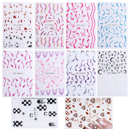 French Style Manicure Sticker Pop Stripe Line Nail Sticker(Stz-CS074) - Nail Stickers by PMC Jewellery | Online Shopping South Africa | PMC Jewellery | Buy Now Pay Later Mobicred