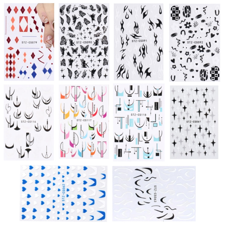 French Style Manicure Sticker Pop Stripe Line Nail Sticker(Stz-CS116) - Nail Stickers by PMC Jewellery | Online Shopping South Africa | PMC Jewellery | Buy Now Pay Later Mobicred