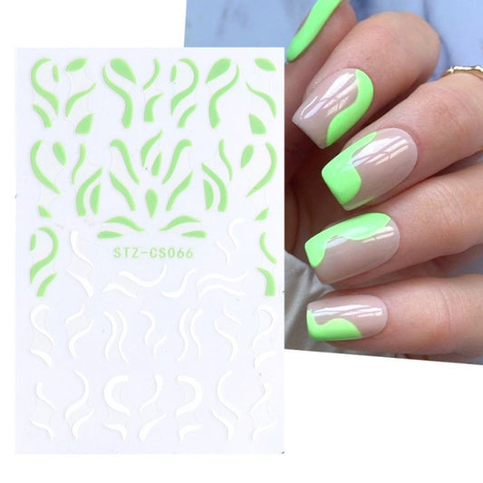 French Style Manicure Sticker Pop Stripe Line Nail Sticker(Stz-CS066) - Nail Stickers by PMC Jewellery | Online Shopping South Africa | PMC Jewellery | Buy Now Pay Later Mobicred