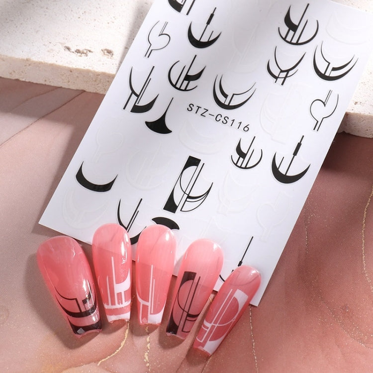 French Style Manicure Sticker Pop Stripe Line Nail Sticker(Stz-CS118) - Nail Stickers by PMC Jewellery | Online Shopping South Africa | PMC Jewellery | Buy Now Pay Later Mobicred