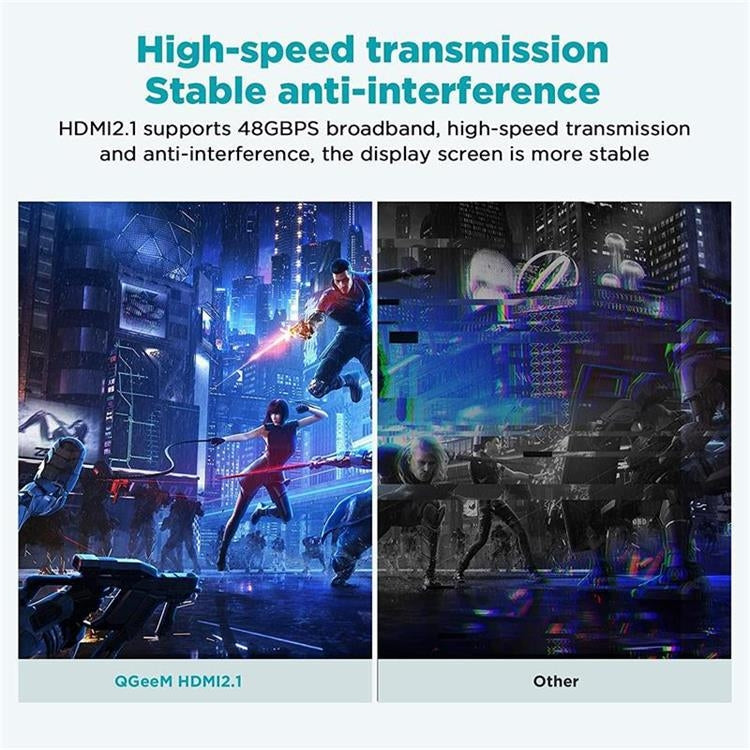 QGeeM QG-AV17 HDMI To HDMI Connection Cable Support 8K&60Hz 1m Length - Cable by QGeeM | Online Shopping South Africa | PMC TechLife | Buy Now Pay Later Mobicred