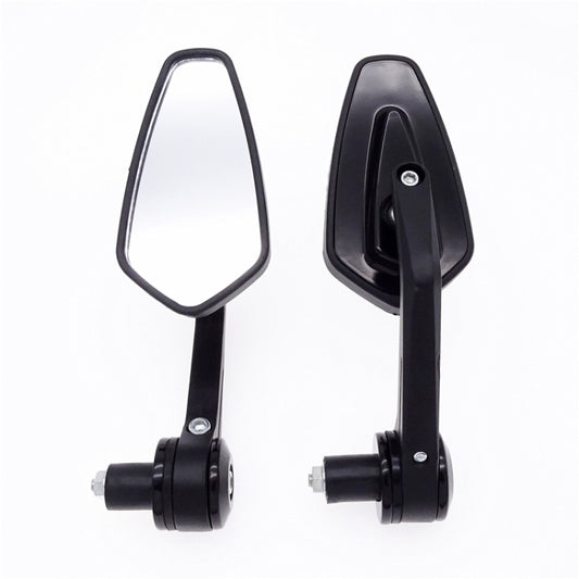 Motorcycle Handle All Aluminum Cherry Rearview Mirror(Black) - Side Mirrors by PMC Jewellery | Online Shopping South Africa | PMC Jewellery | Buy Now Pay Later Mobicred