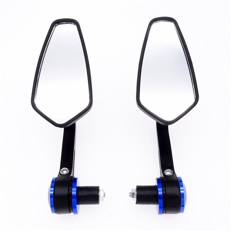 Motorcycle Handle All Aluminum Cherry Rearview Mirror(Blue) - Side Mirrors by PMC Jewellery | Online Shopping South Africa | PMC Jewellery | Buy Now Pay Later Mobicred