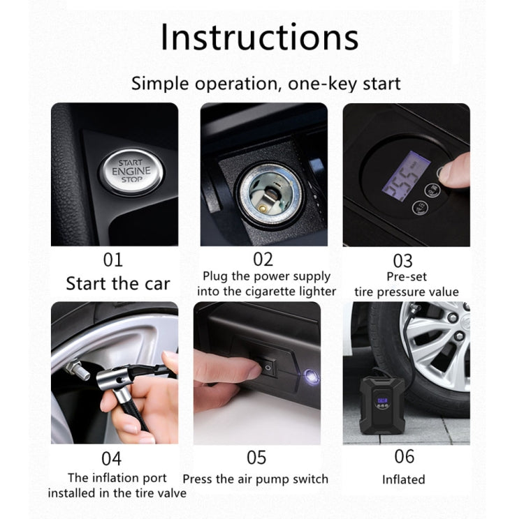 SUITU  ST-818  DC 12V Wired Car Air Pump Tire Inflator With LED Lighting Pointer Model - Inflatable Pump by SUITU | Online Shopping South Africa | PMC TechLife