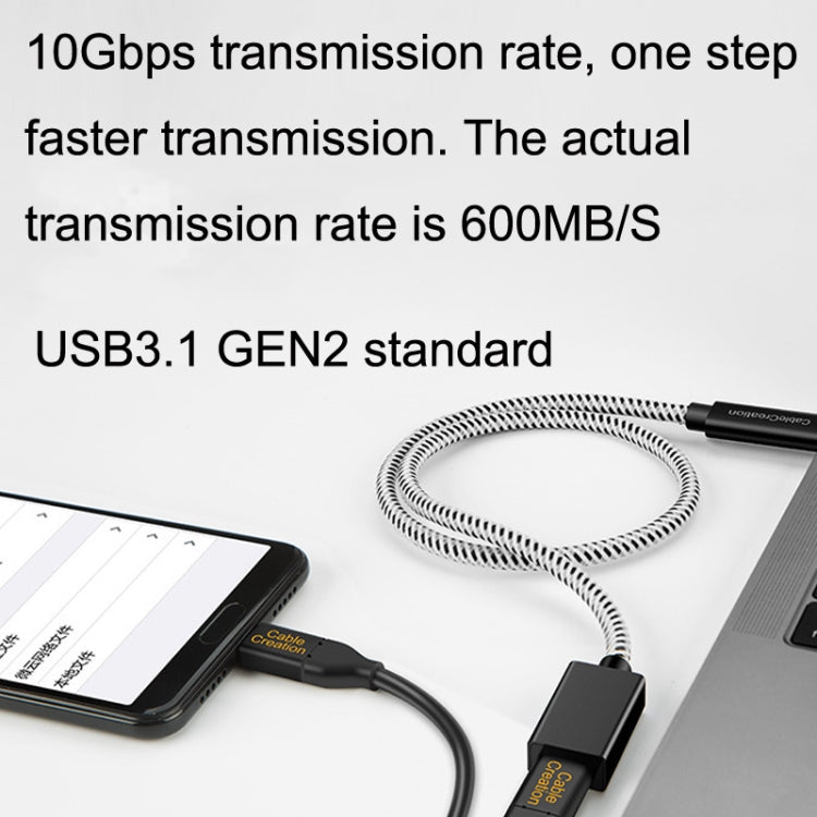 CC0316 1m Type-C / USB-C Male to Female Extension Cable Computer Phone Charging Cable(Black) - Cable & Adapters by PMC TechLife | Online Shopping South Africa | PMC TechLife | Buy Now Pay Later Mobicred