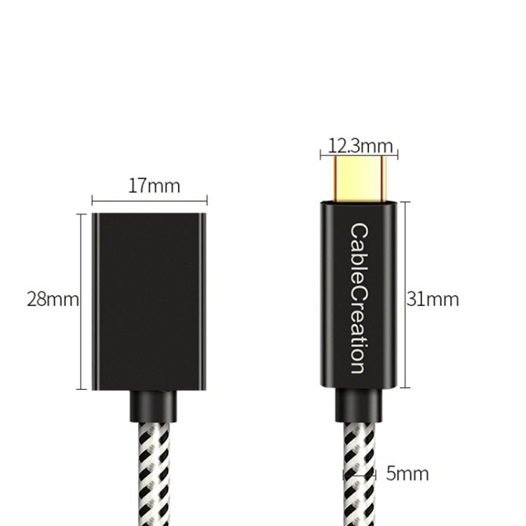 CC0316 0.5m Type-C / USB-C Male to Female Extension Cable Computer Phone Charging Cable(Black) - Cable & Adapters by PMC Jewellery | Online Shopping South Africa | PMC Jewellery | Buy Now Pay Later Mobicred