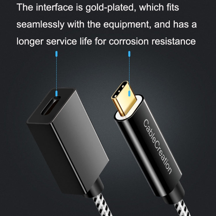 CC0316 1m Type-C / USB-C Male to Female Extension Cable Computer Phone Charging Cable(Black) - Cable & Adapters by PMC TechLife | Online Shopping South Africa | PMC TechLife | Buy Now Pay Later Mobicred