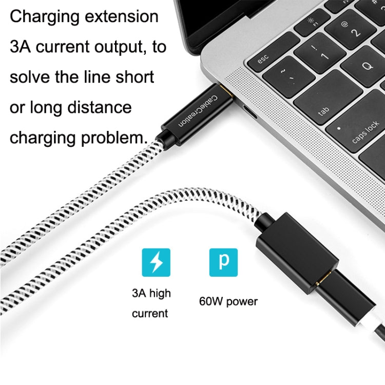 CC0316 0.5m Type-C / USB-C Male to Female Extension Cable Computer Phone Charging Cable(Black) - Cable & Adapters by PMC TechLife | Online Shopping South Africa | PMC TechLife | Buy Now Pay Later Mobicred