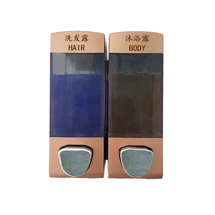 Double Head Wall Mounted Manual Press Soap Dispenser Shampoo Bottle Hand Wash Body Wash Dispenser, Color: Golden - Soap Dispenser by PMc TechLife | Online Shopping South Africa | PMc TechLife | Buy Now Pay Later Mobicred
