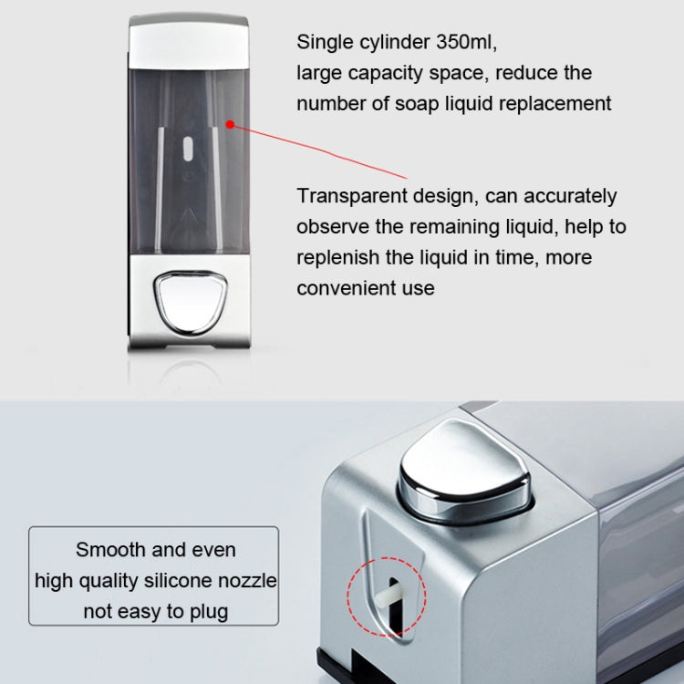 Three Head Wall Mounted Manual Press Soap Dispenser Shampoo Bottle Hand Wash Body Wash Dispenser, Color: White - Soap Dispenser by PMc TechLife | Online Shopping South Africa | PMc TechLife | Buy Now Pay Later Mobicred