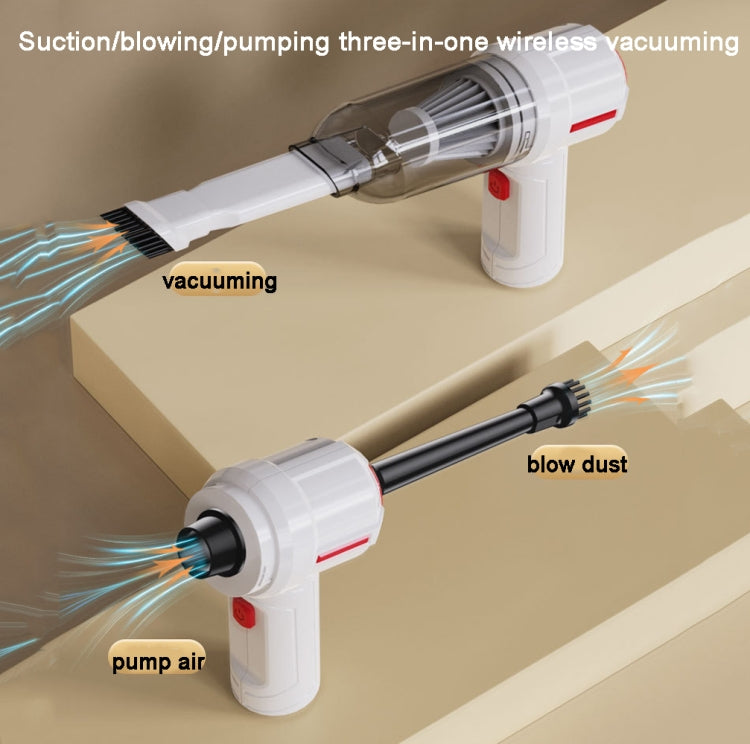 SUITU  ST-6629 3 In 1 5500pa Car Wireless Vacuum Cleaner Blowing Suction And Pumping 3 Modes White -Seat Charge - Vacuum Cleaner by SUITU | Online Shopping South Africa | PMC TechLife | Buy Now Pay Later Mobicred