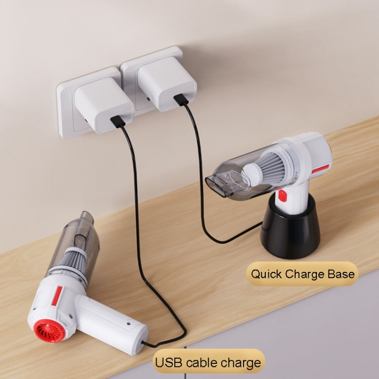 SUITU  ST-6629 3 In 1 5500pa Car Wireless Vacuum Cleaner Blowing Suction And Pumping 3 Modes White -USB Cable - Vacuum Cleaner by SUITU | Online Shopping South Africa | PMC TechLife | Buy Now Pay Later Mobicred