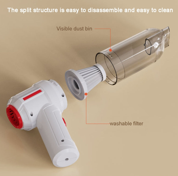 SUITU  ST-6629 3 In 1 5500pa Car Wireless Vacuum Cleaner Blowing Suction And Pumping 3 Modes White -Seat Charge - Vacuum Cleaner by SUITU | Online Shopping South Africa | PMC TechLife | Buy Now Pay Later Mobicred