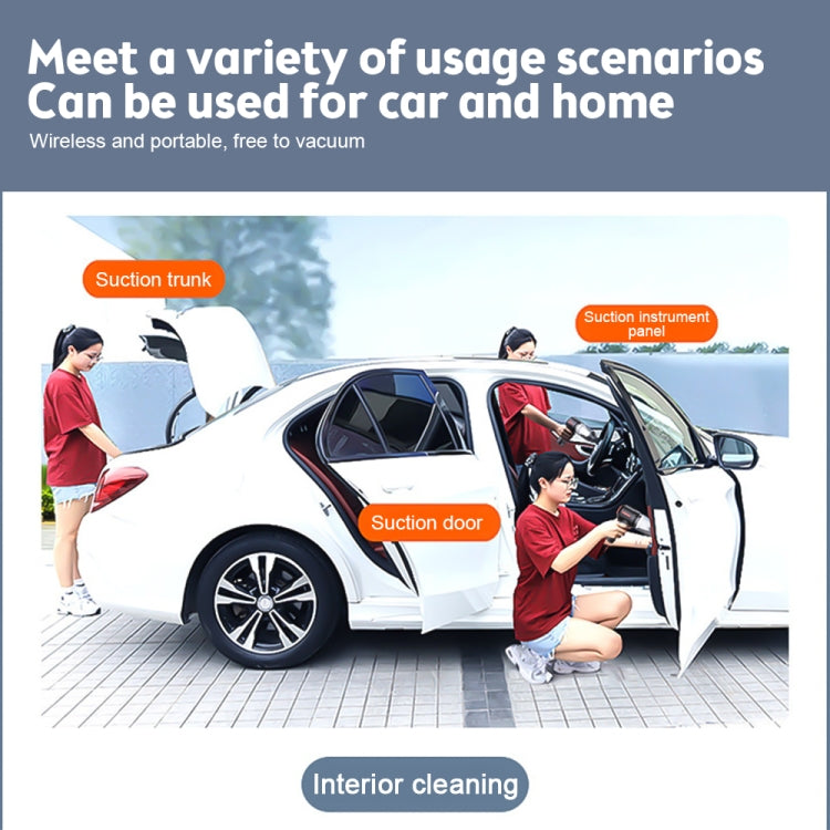 SUITU  ST-6629 3 In 1 5500pa Car Wireless Vacuum Cleaner Blowing Suction And Pumping 3 Modes White -Seat Charge - Vacuum Cleaner by SUITU | Online Shopping South Africa | PMC TechLife | Buy Now Pay Later Mobicred