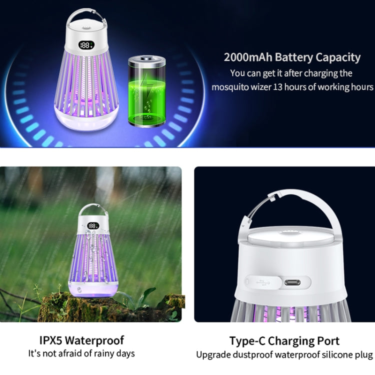 J03 Multi-Functional Digital Display Electric Mosquito Light Portable Home And Outdoor Camping Mosquito Killer(Black) - Repellents by PMC Jewellery | Online Shopping South Africa | PMC Jewellery | Buy Now Pay Later Mobicred