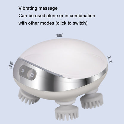 K111 Hot Compress Red Light Head Massager Electric Kneading Vibration Waterproof Head Instrument, Size: English Version(White) - Massage & Relaxation by PMC Jewellery | Online Shopping South Africa | PMC Jewellery